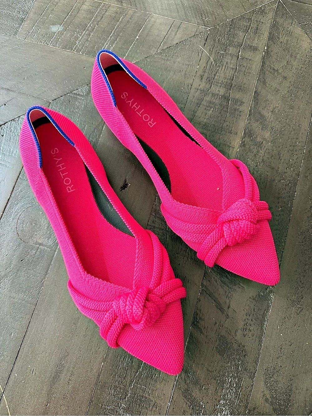 Rothy's The Knot Point II Pointed-Toe Flats Pink US 8.5